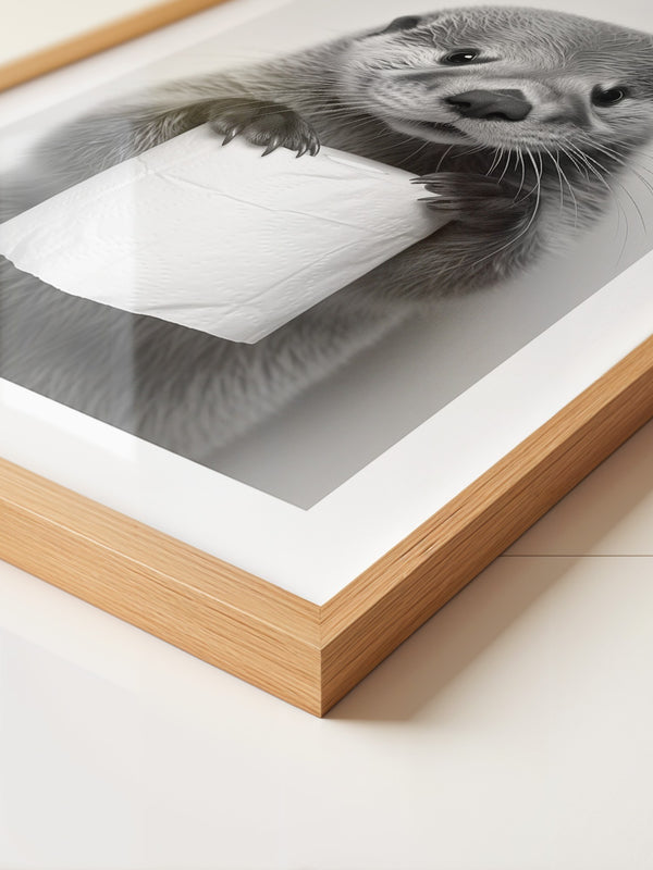 Otter mit Toilettenpapier witzig