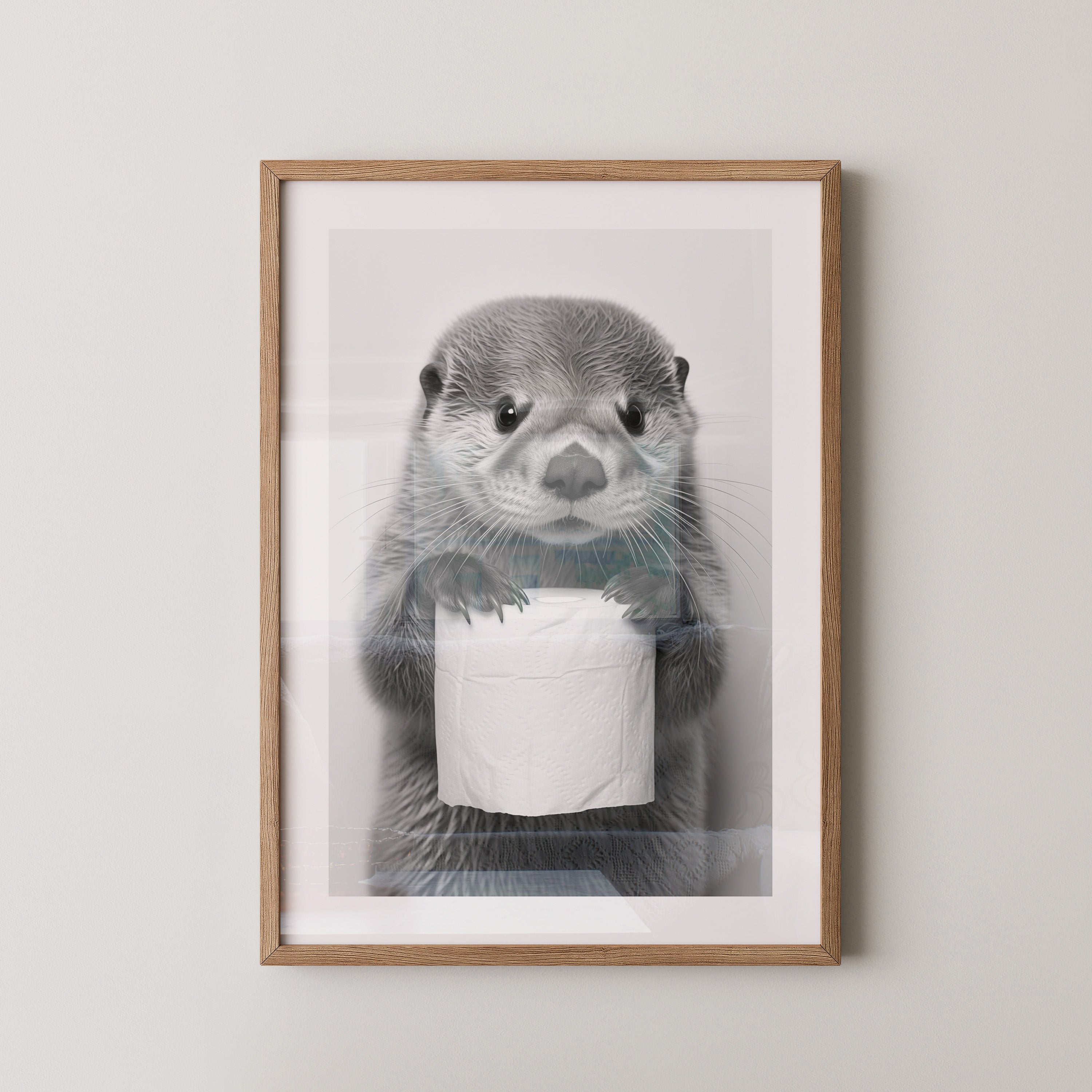 Otter mit Toilettenpapier witzig