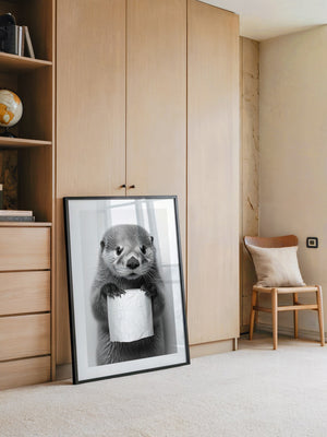 Otter mit Toilettenpapier witzig