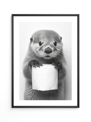 Otter mit Toilettenpapier witzig