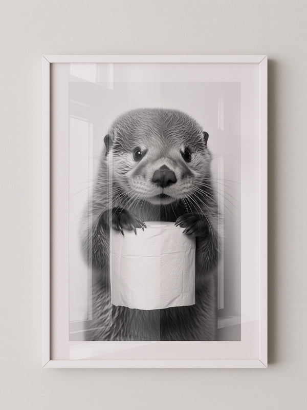 Otter mit Toilettenpapier witzig