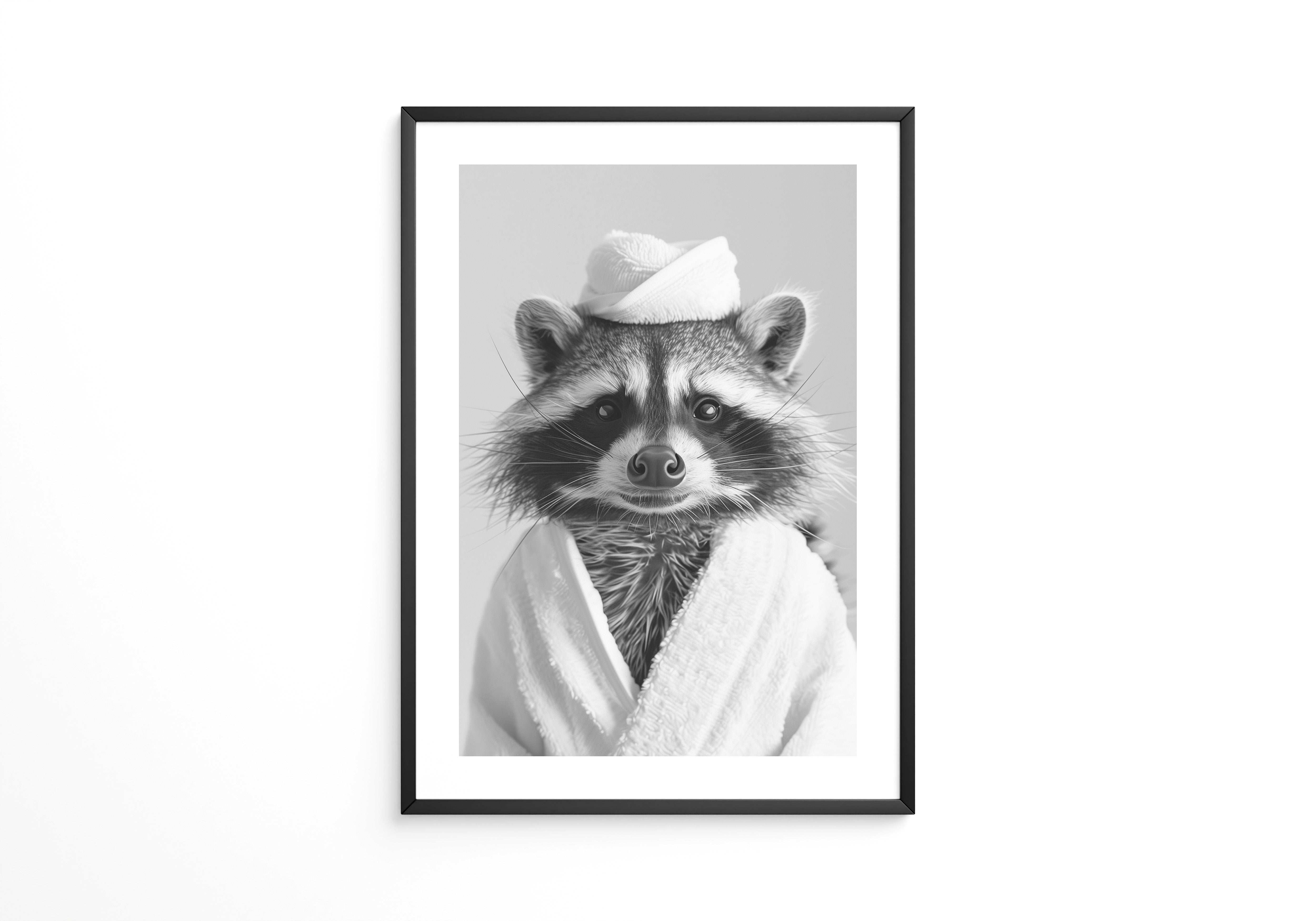 Waschbär Bademantel Comic-Stil