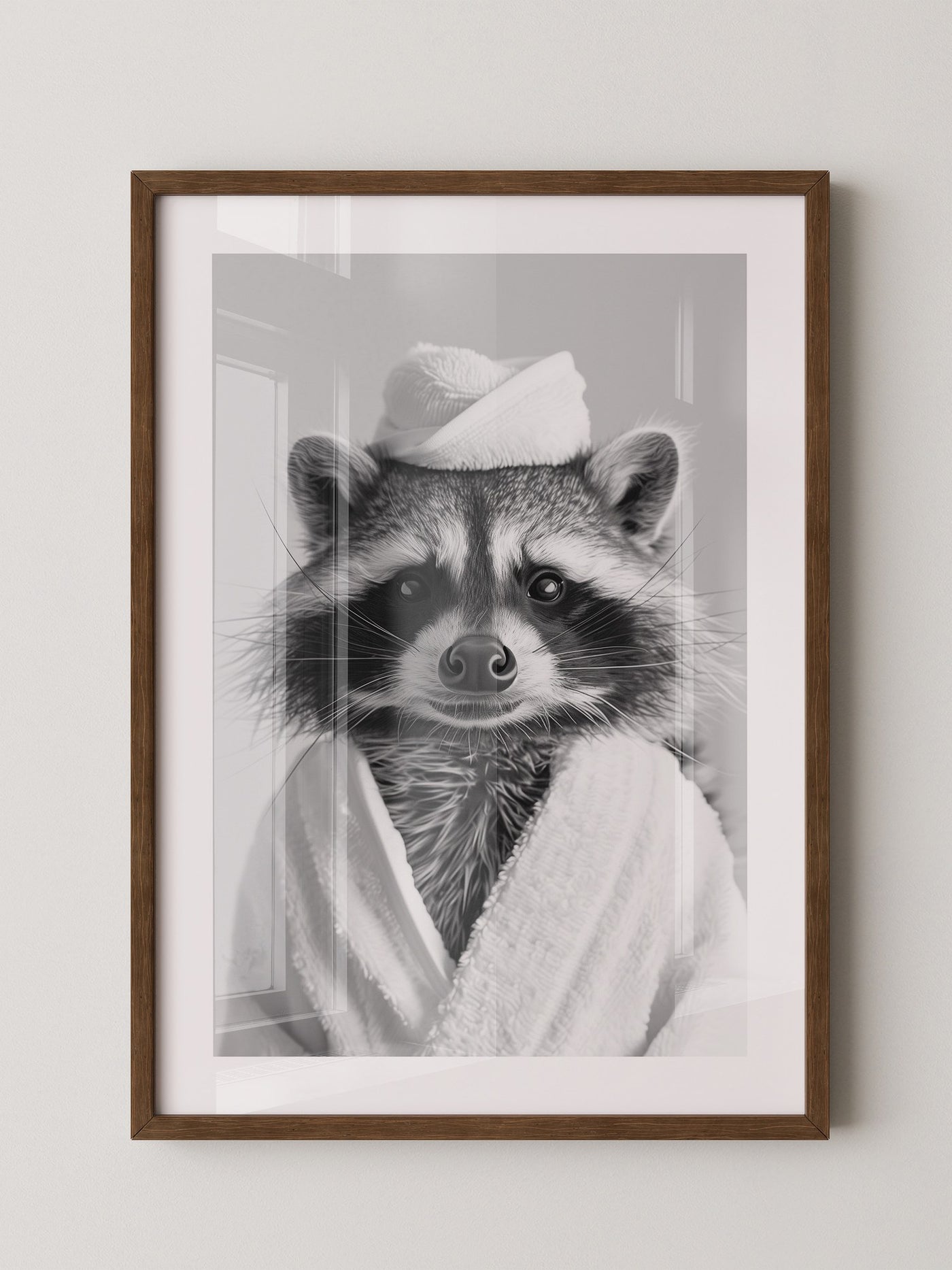 Waschbär Bademantel Comic-Stil