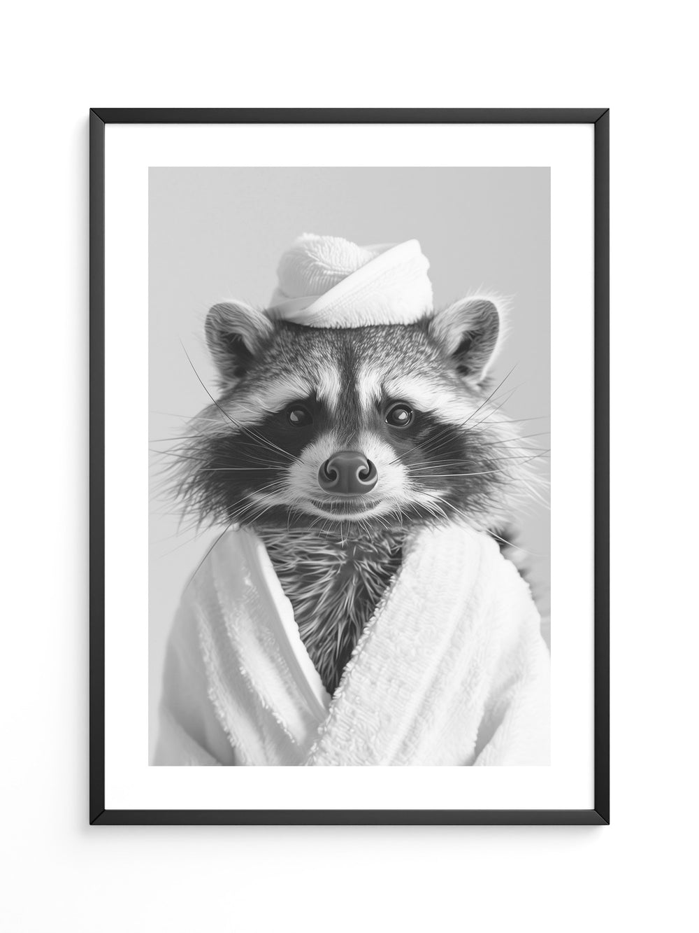 Waschbär Bademantel Comic-Stil