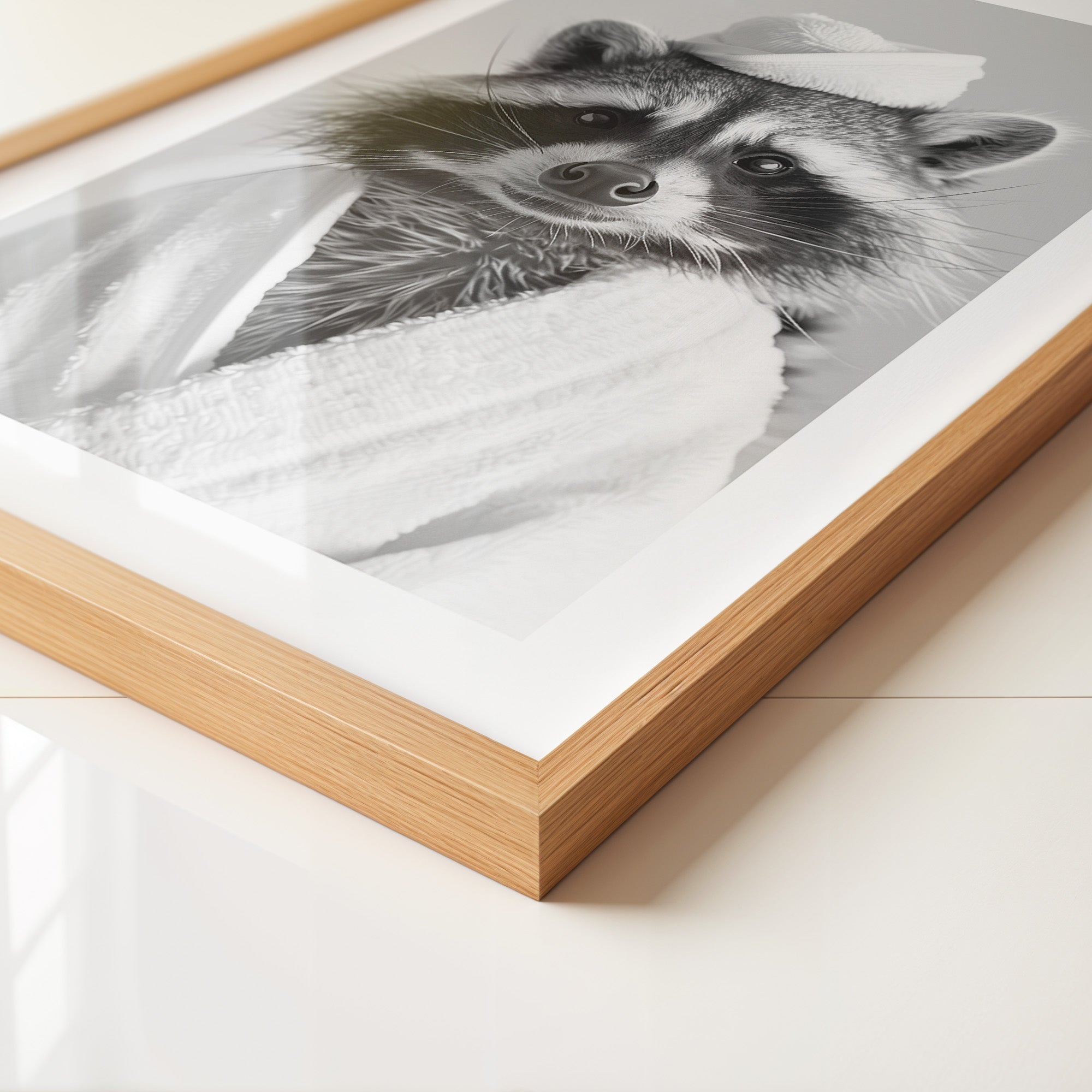 Waschbär Bademantel Comic-Stil