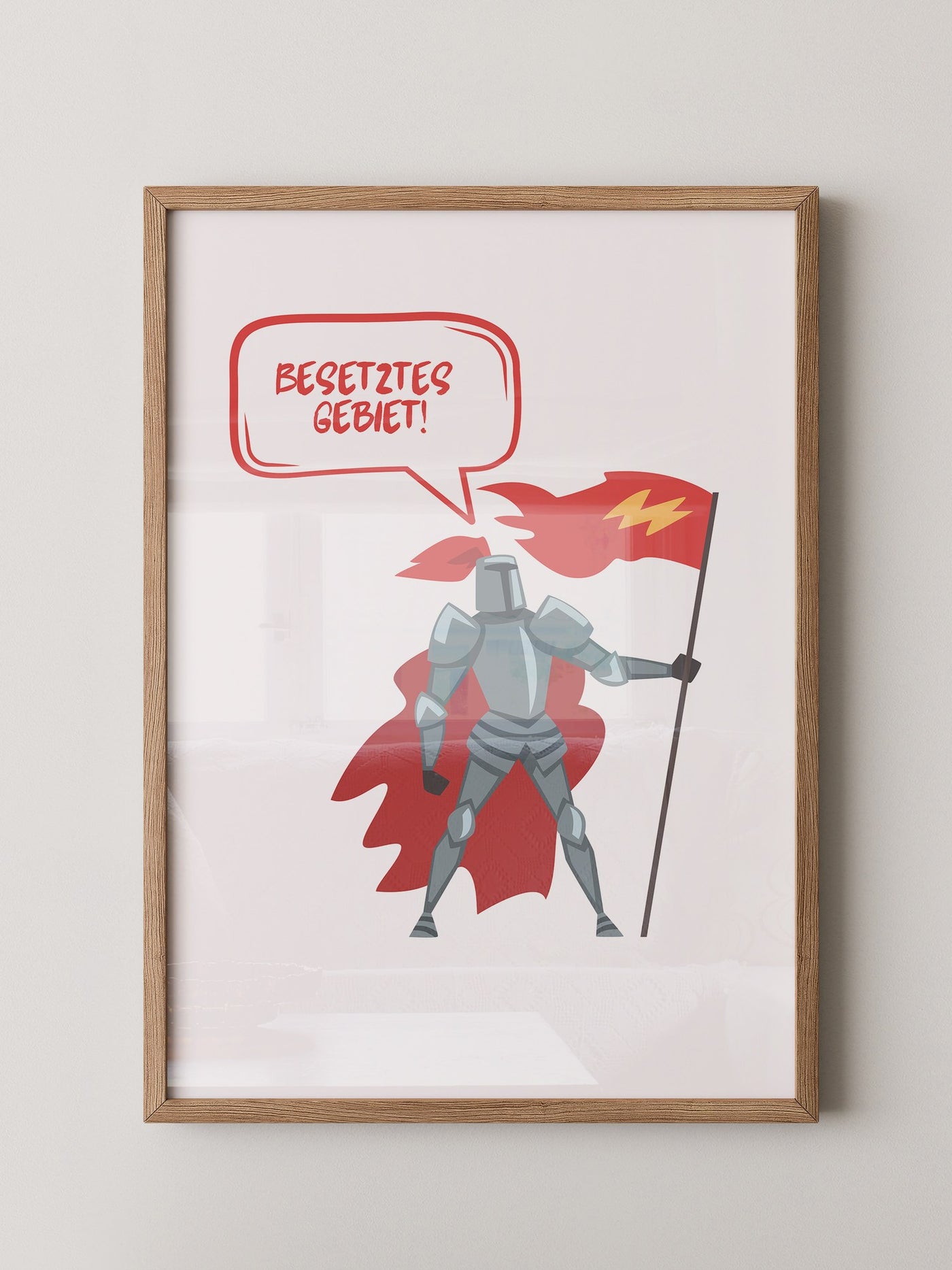 Ritter Roter Umhang Comic-Stil