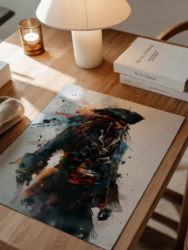 Piratenkapitän Aquarell Explosion