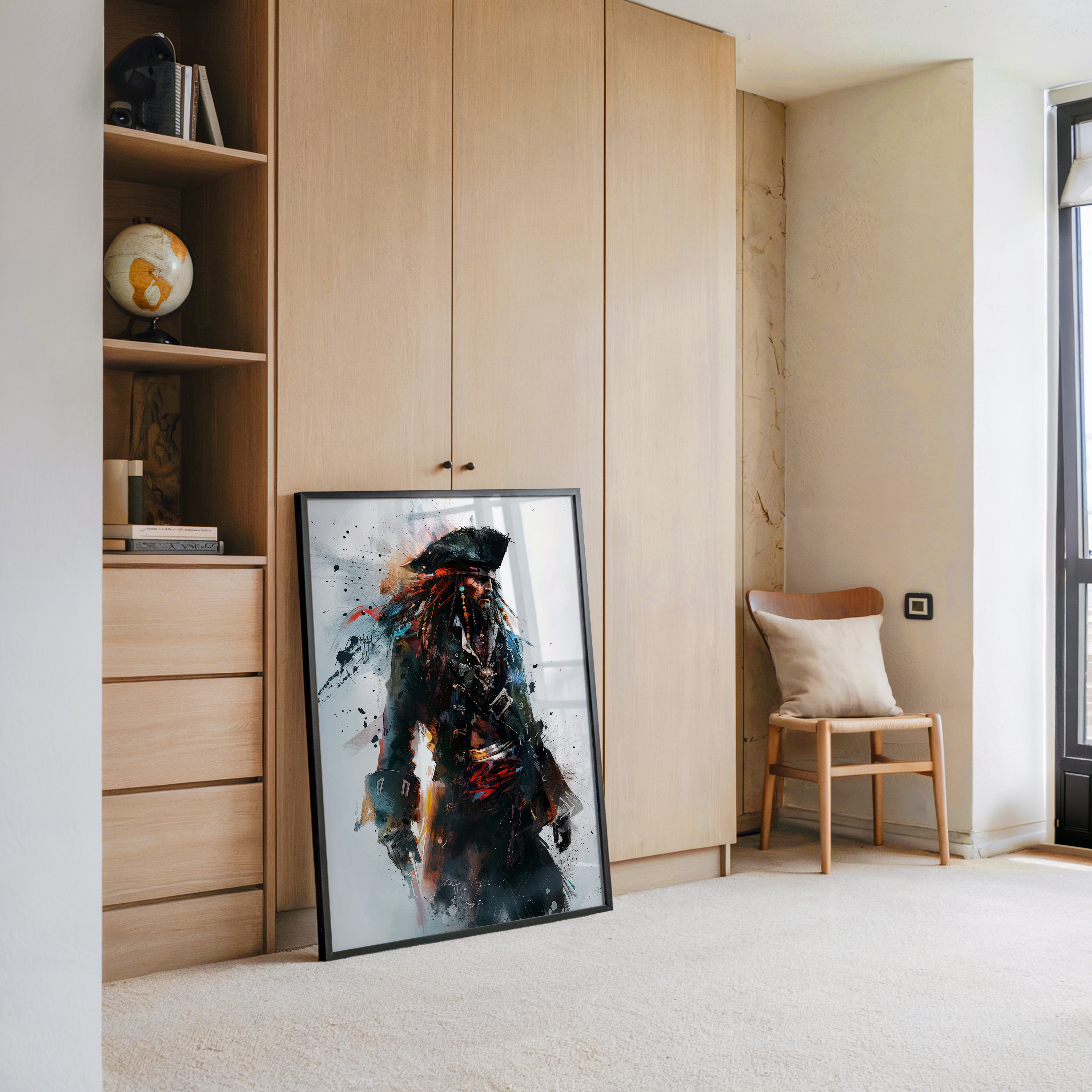 Piratenkapitän Aquarell Explosion