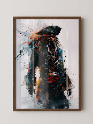 Piratenkapitän Aquarell Explosion