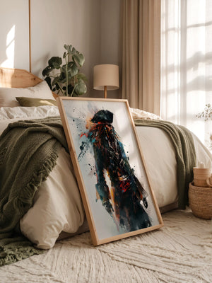 Piratenkapitän Aquarell Explosion