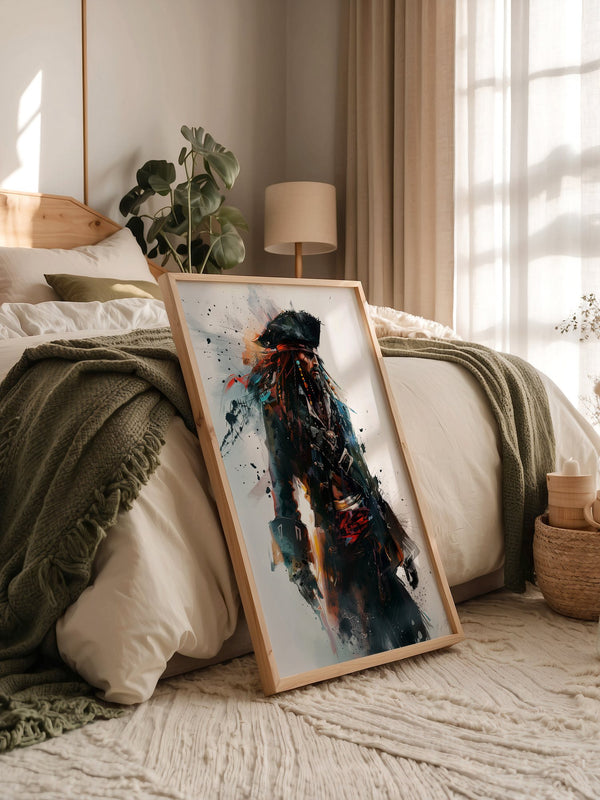 Piratenkapitän Aquarell Explosion