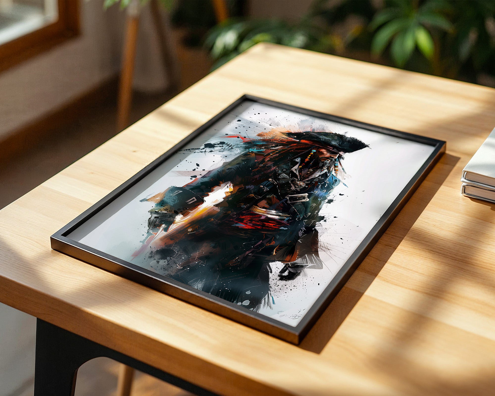 Piratenkapitän Aquarell Explosion