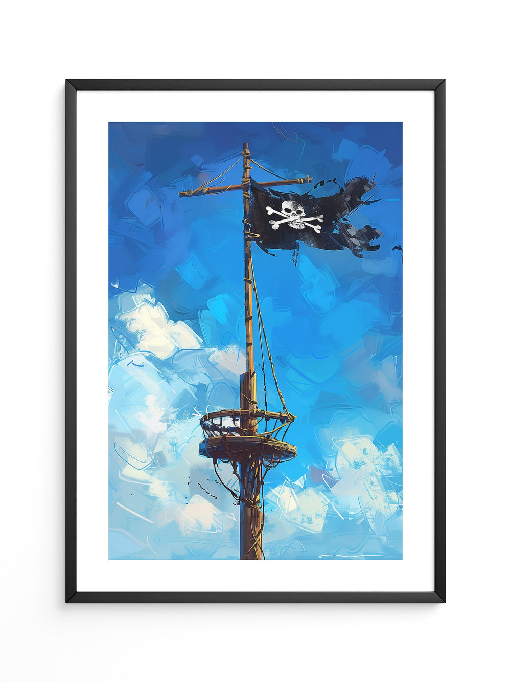 Piratenschiff Mast Wellenhimmel