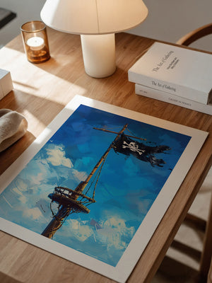 Piratenschiff Mast Wellenhimmel