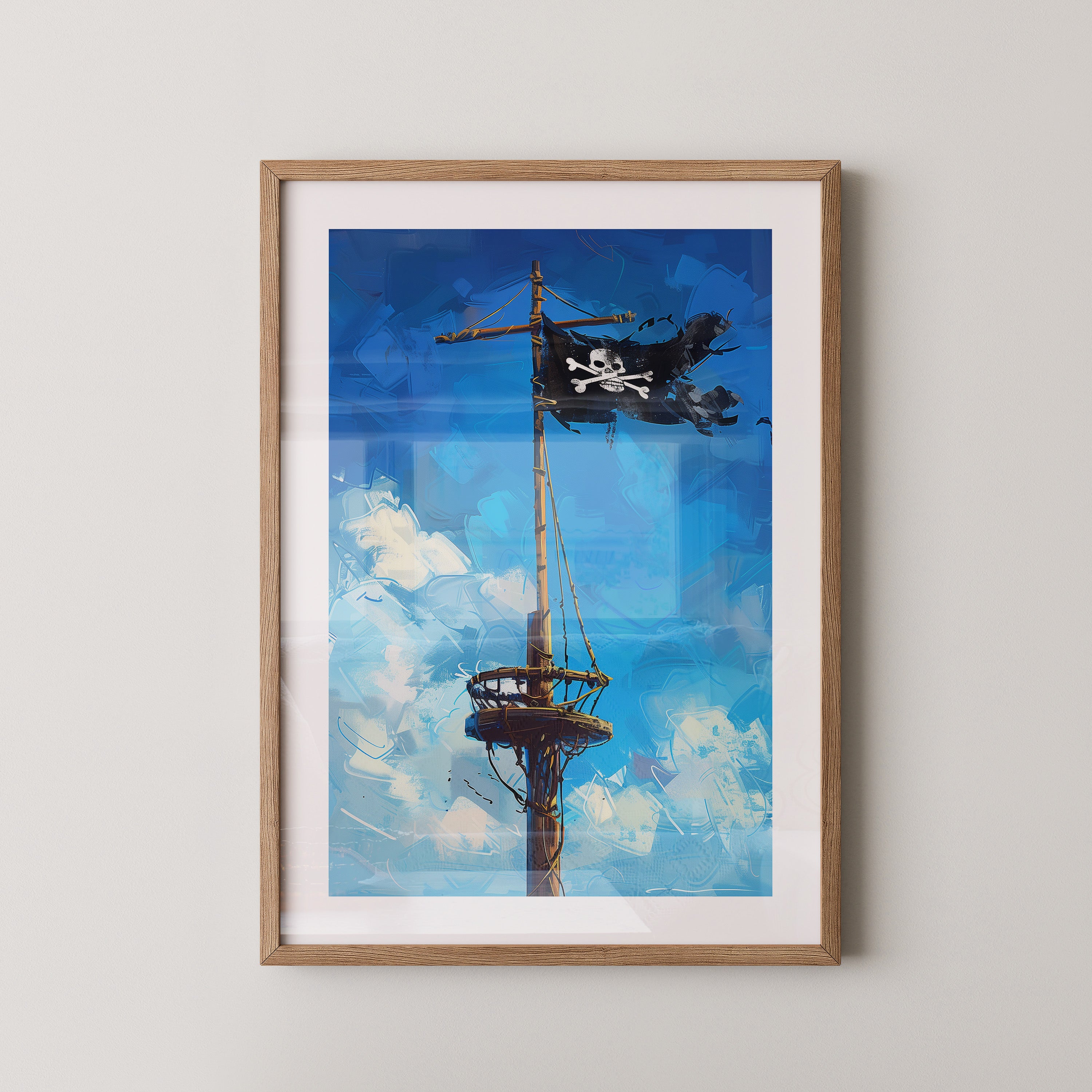 Piratenschiff Mast Wellenhimmel