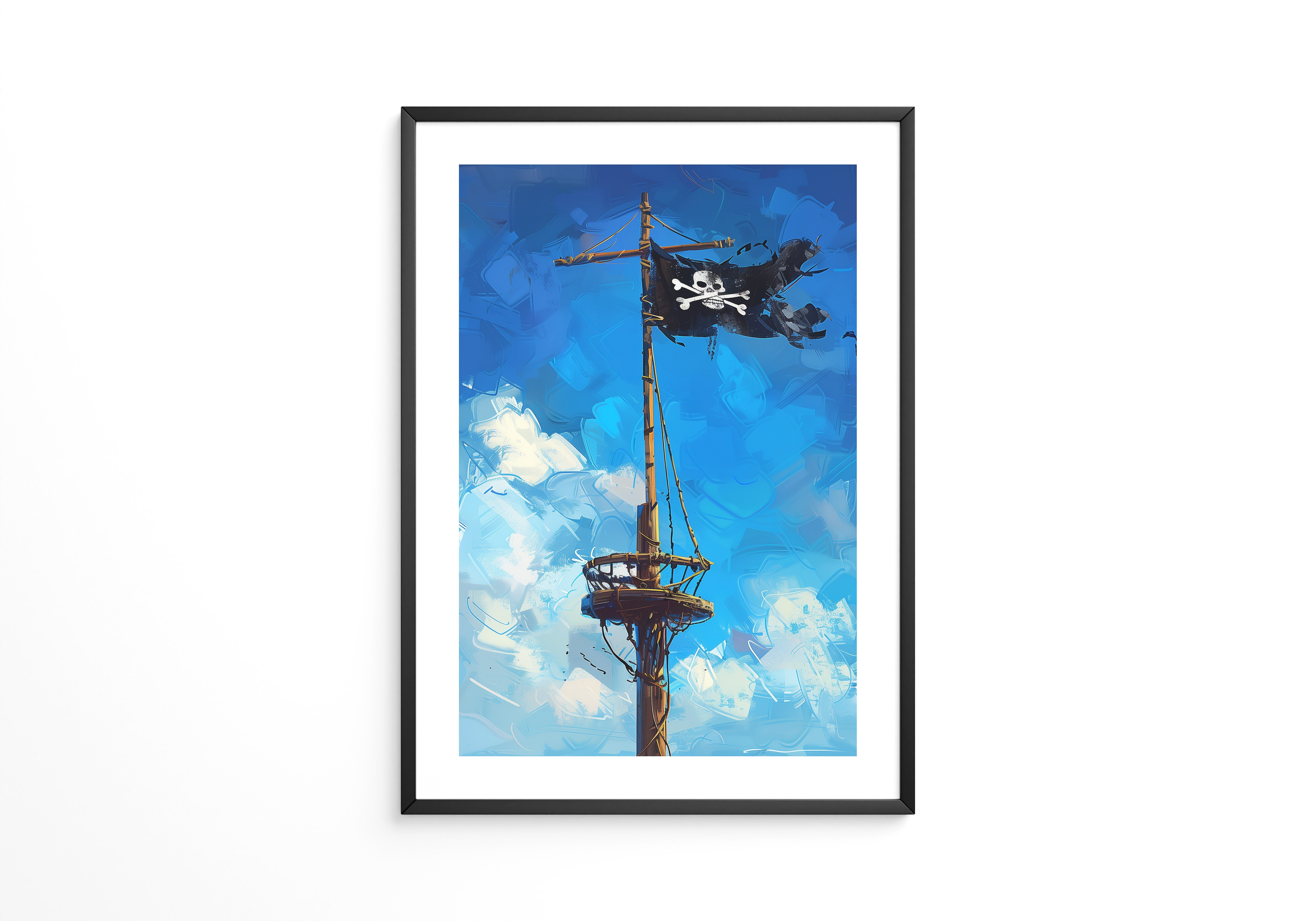 Piratenschiff Mast Wellenhimmel
