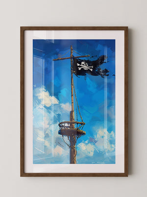 Piratenschiff Mast Wellenhimmel