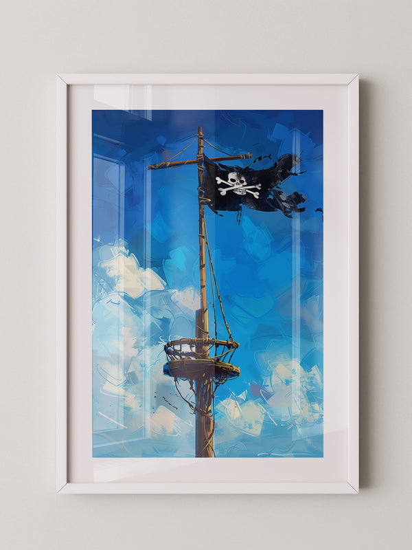 Piratenschiff Mast Wellenhimmel