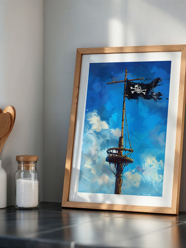 Piratenschiff Mast Wellenhimmel