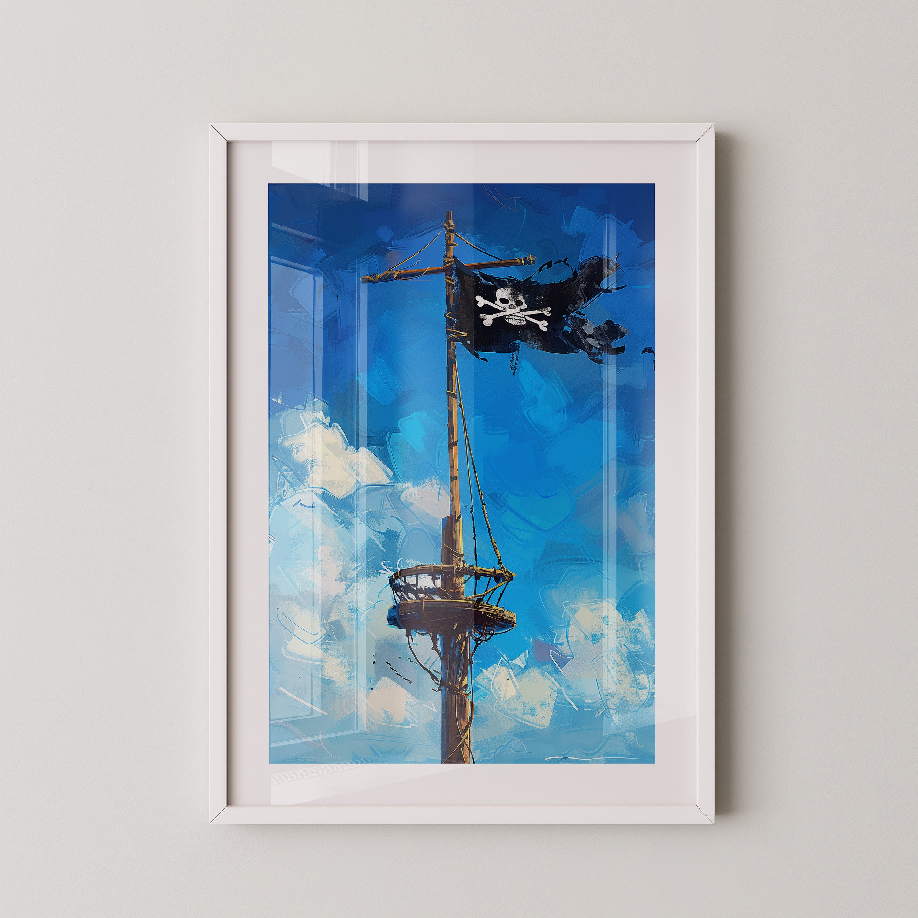 Piratenschiff Mast Wellenhimmel