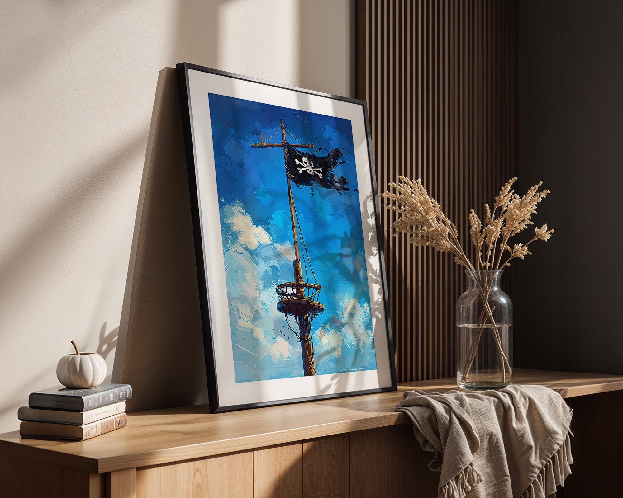 Piratenschiff Mast Wellenhimmel