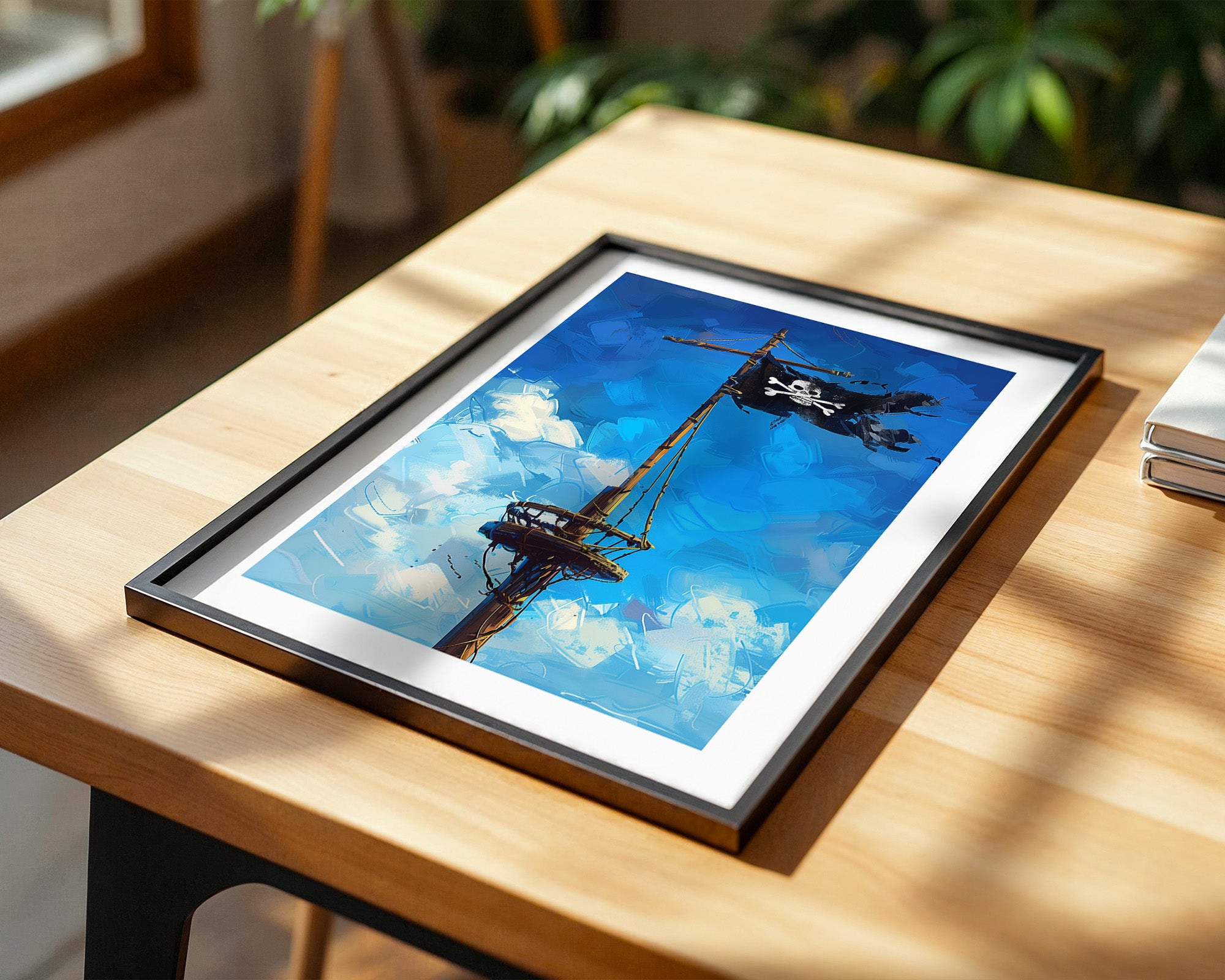 Piratenschiff Mast Wellenhimmel