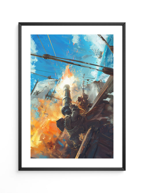 Piratenkanone Feuer Action