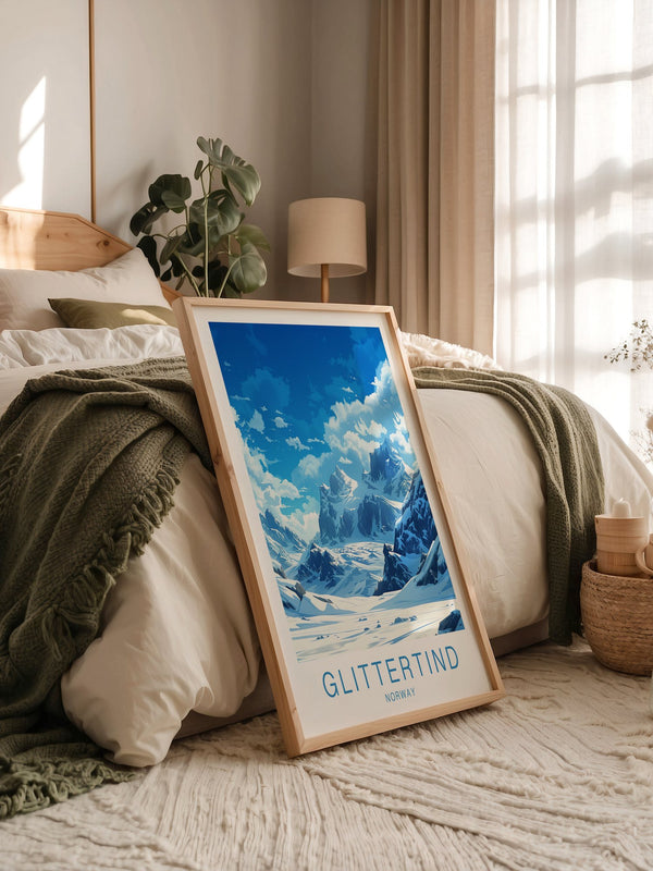 Schneebedeckte Berge in Blau
