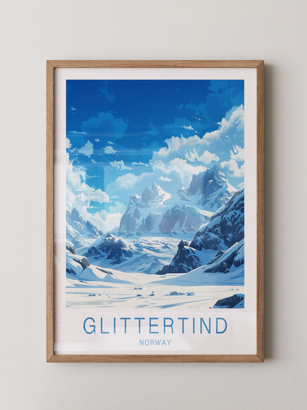 Schneebedeckte Berge in Blau