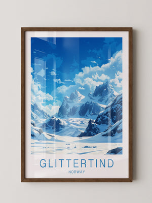 Schneebedeckte Berge in Blau