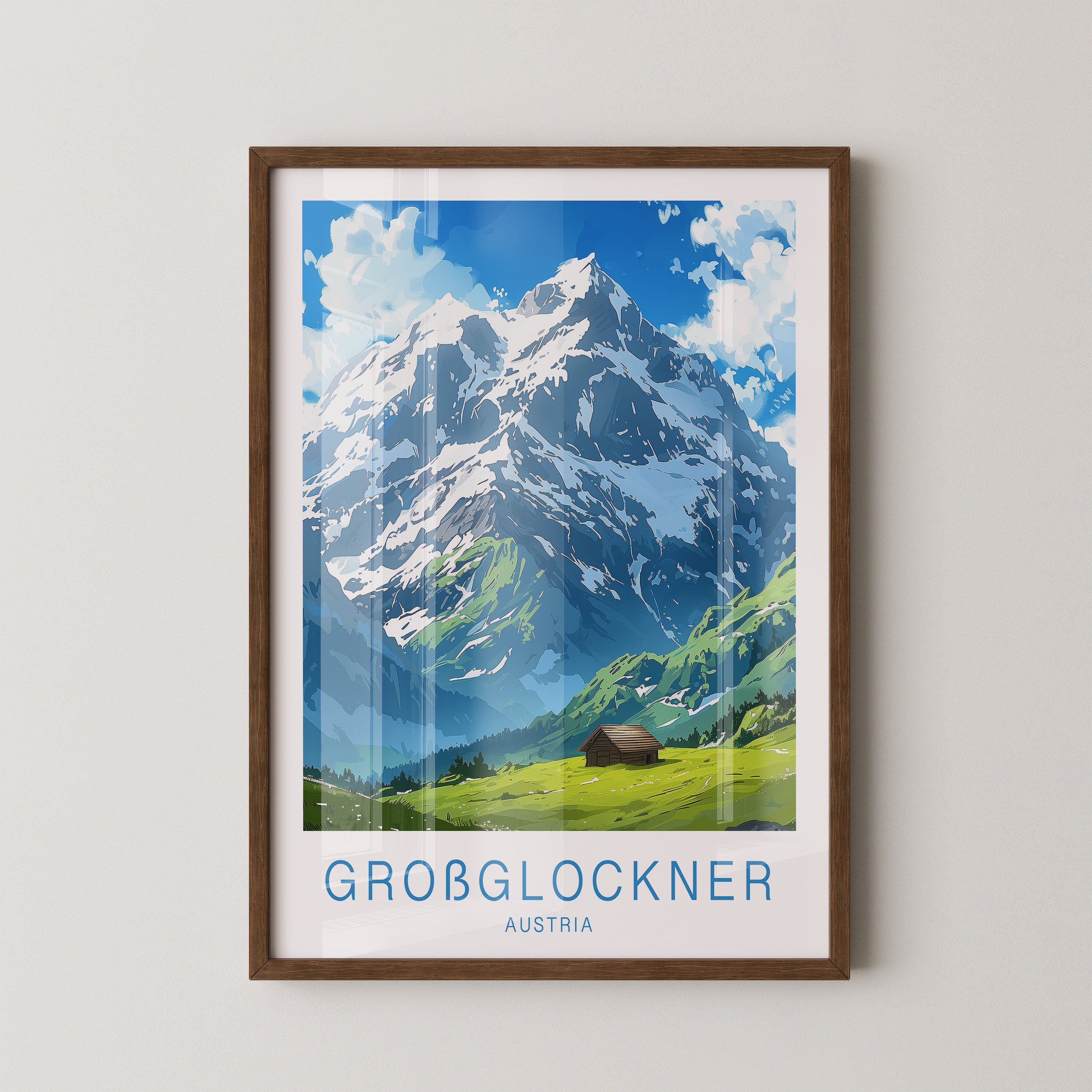 Großglockner Alpenlandschaft Malerei