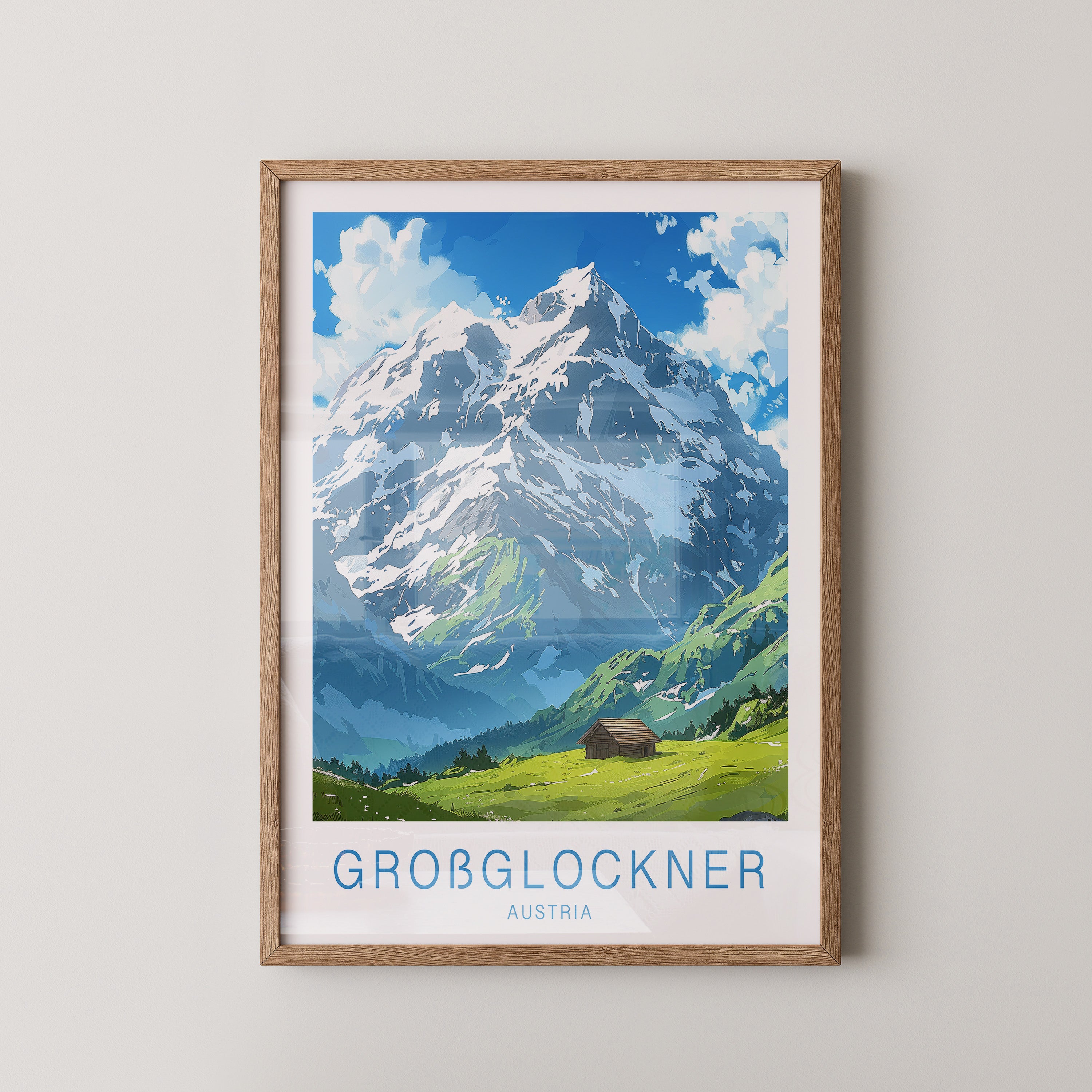 Großglockner Alpenlandschaft Malerei