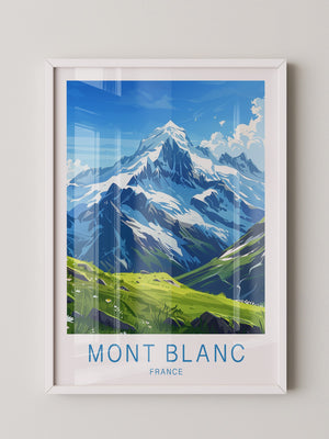 Mont Blanc Illustration blau