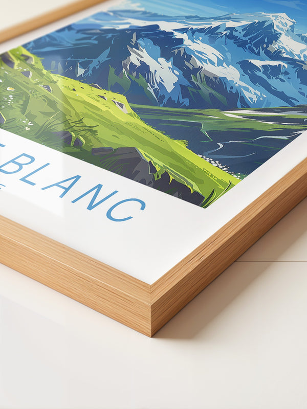 Mont Blanc Illustration blau