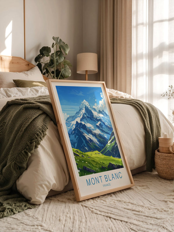 Mont Blanc Illustration blau