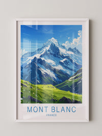Mont Blanc Illustration blau