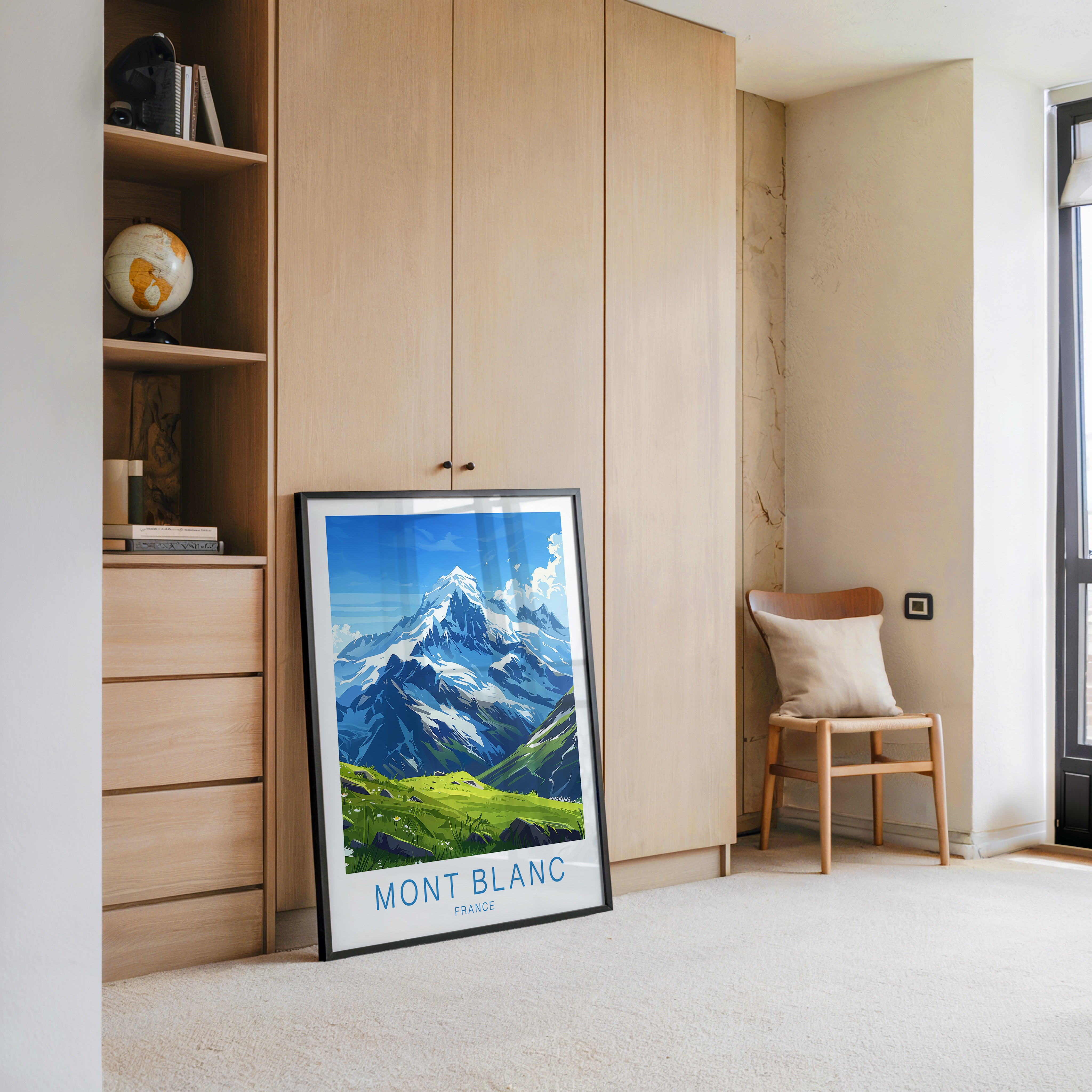 Mont Blanc Illustration blau