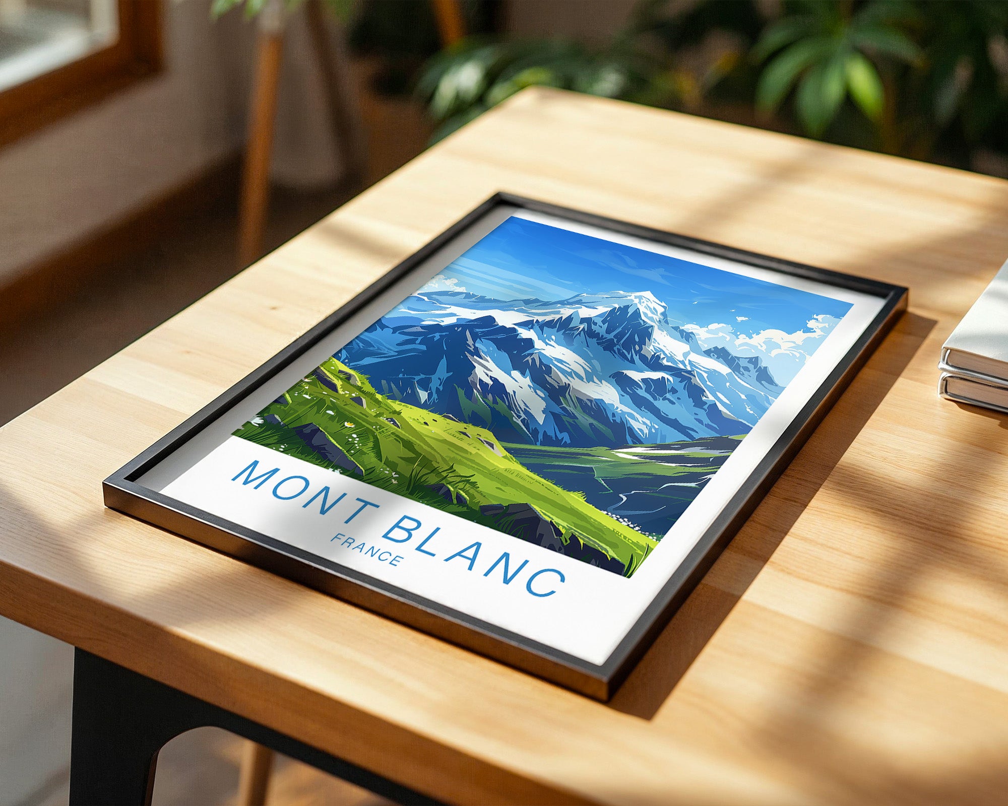 Mont Blanc Illustration blau