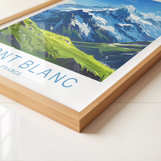 Mont Blanc Illustration blau