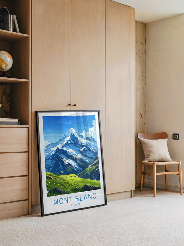 Mont Blanc Illustration blau