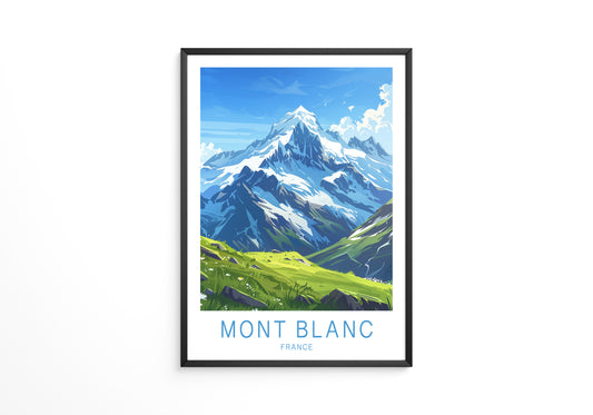 Mont Blanc Illustration blau