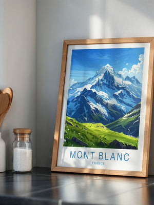 Mont Blanc Illustration blau