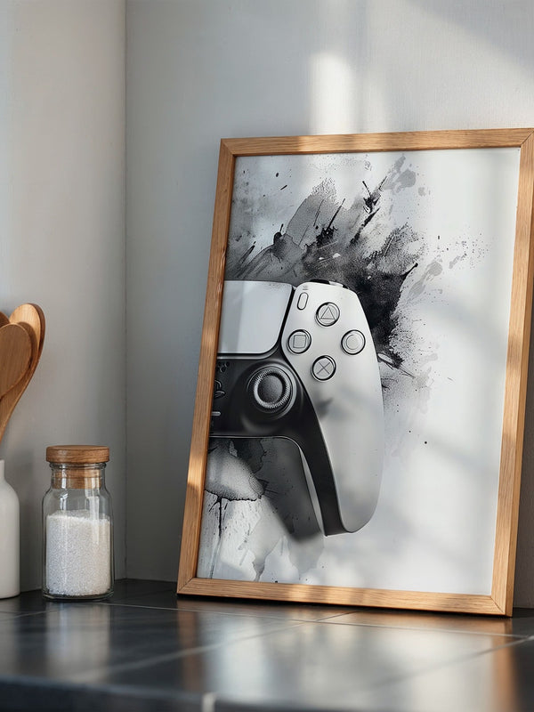 Spielcontroller Tinte Schwarzweiß