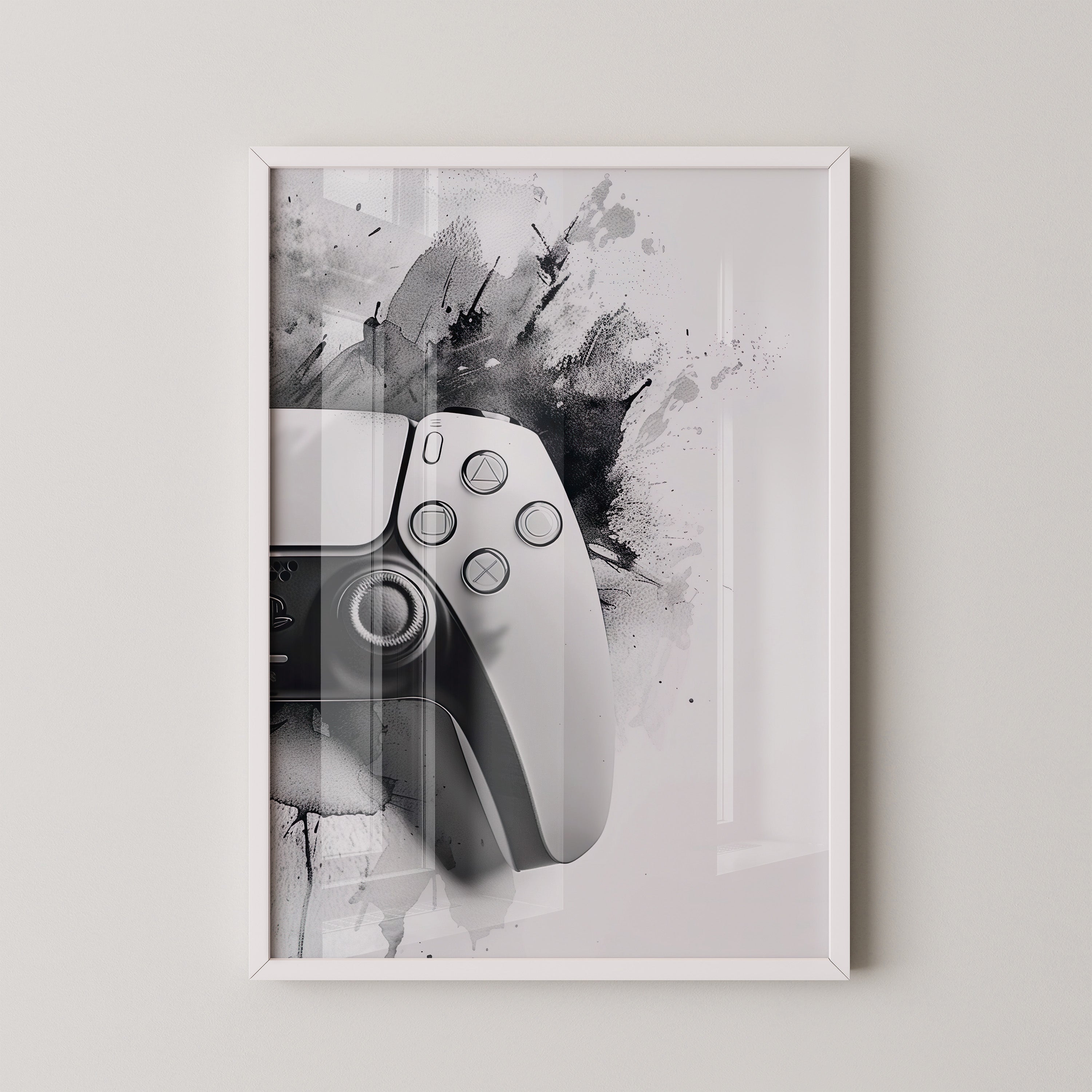 Spielcontroller Tinte Schwarzweiß