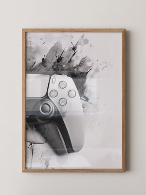 Spielcontroller Tinte Schwarzweiß