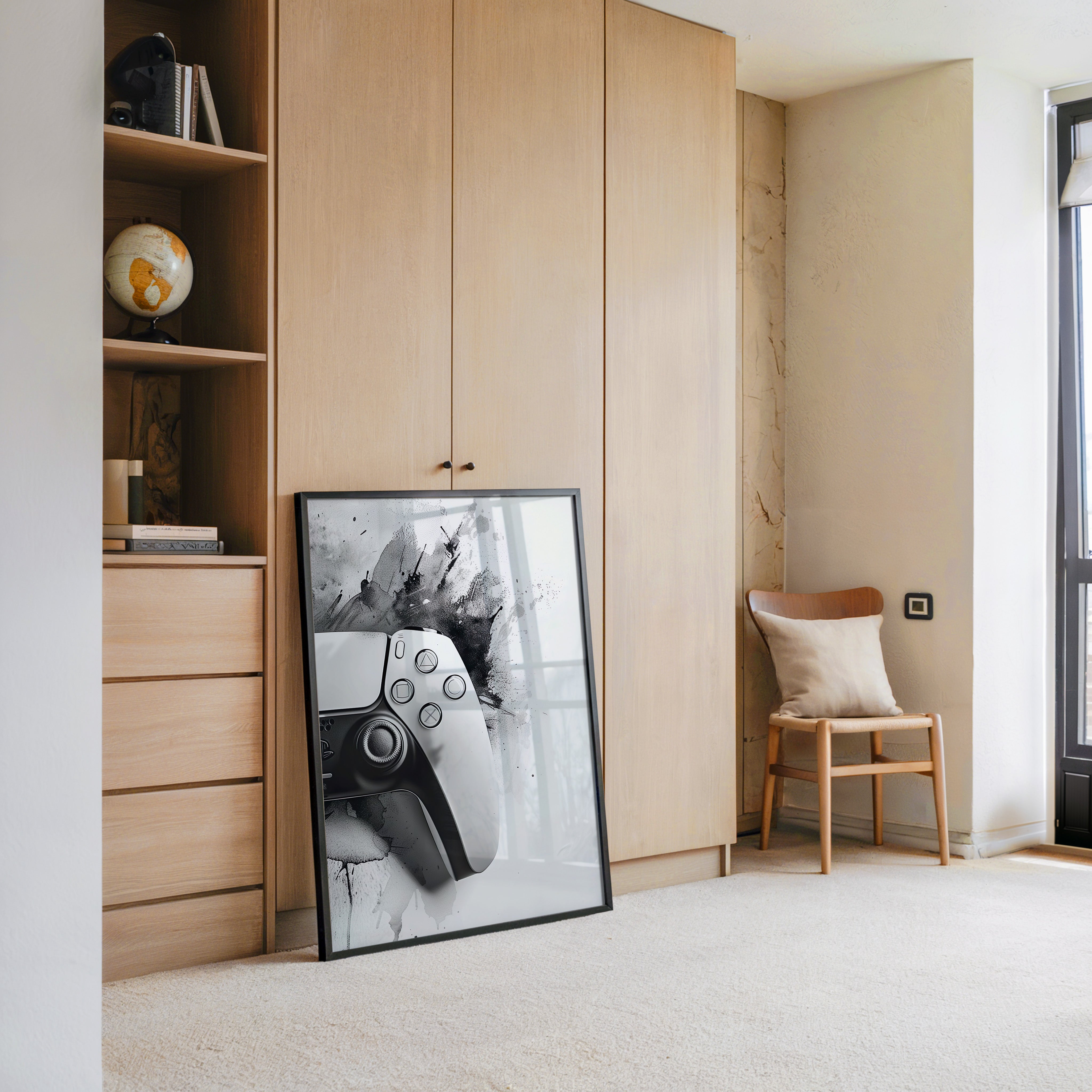 Spielcontroller Tinte Schwarzweiß