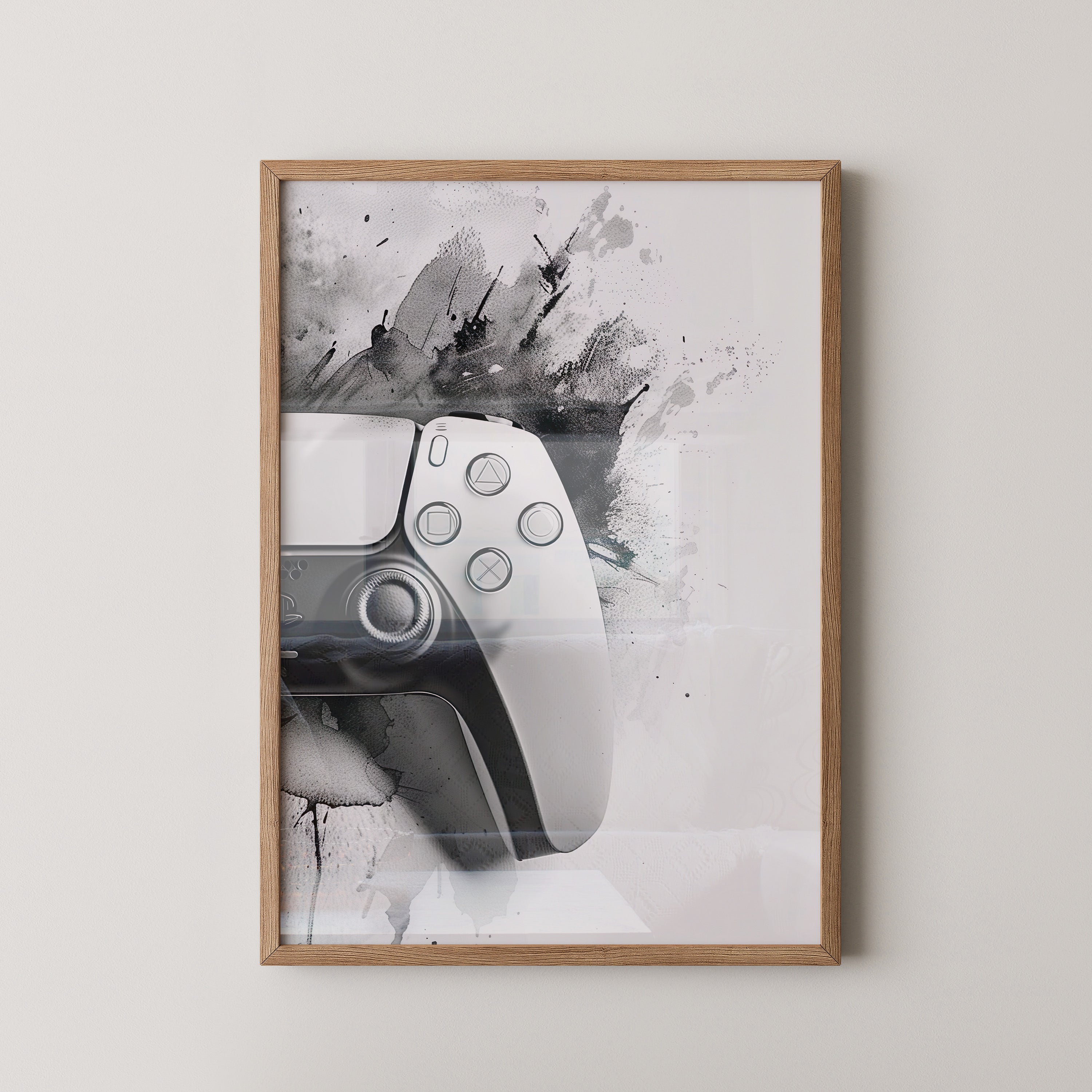 Spielcontroller Tinte Schwarzweiß