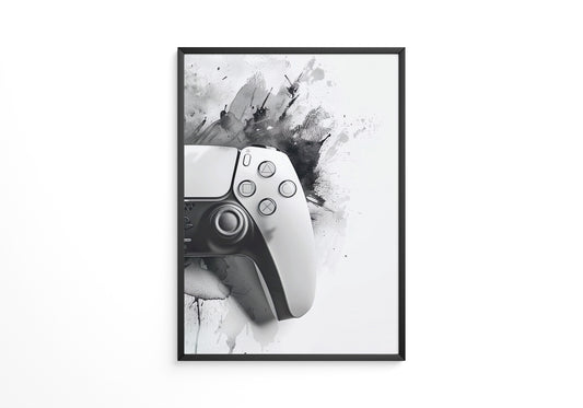 Spielcontroller Tinte Schwarzweiß