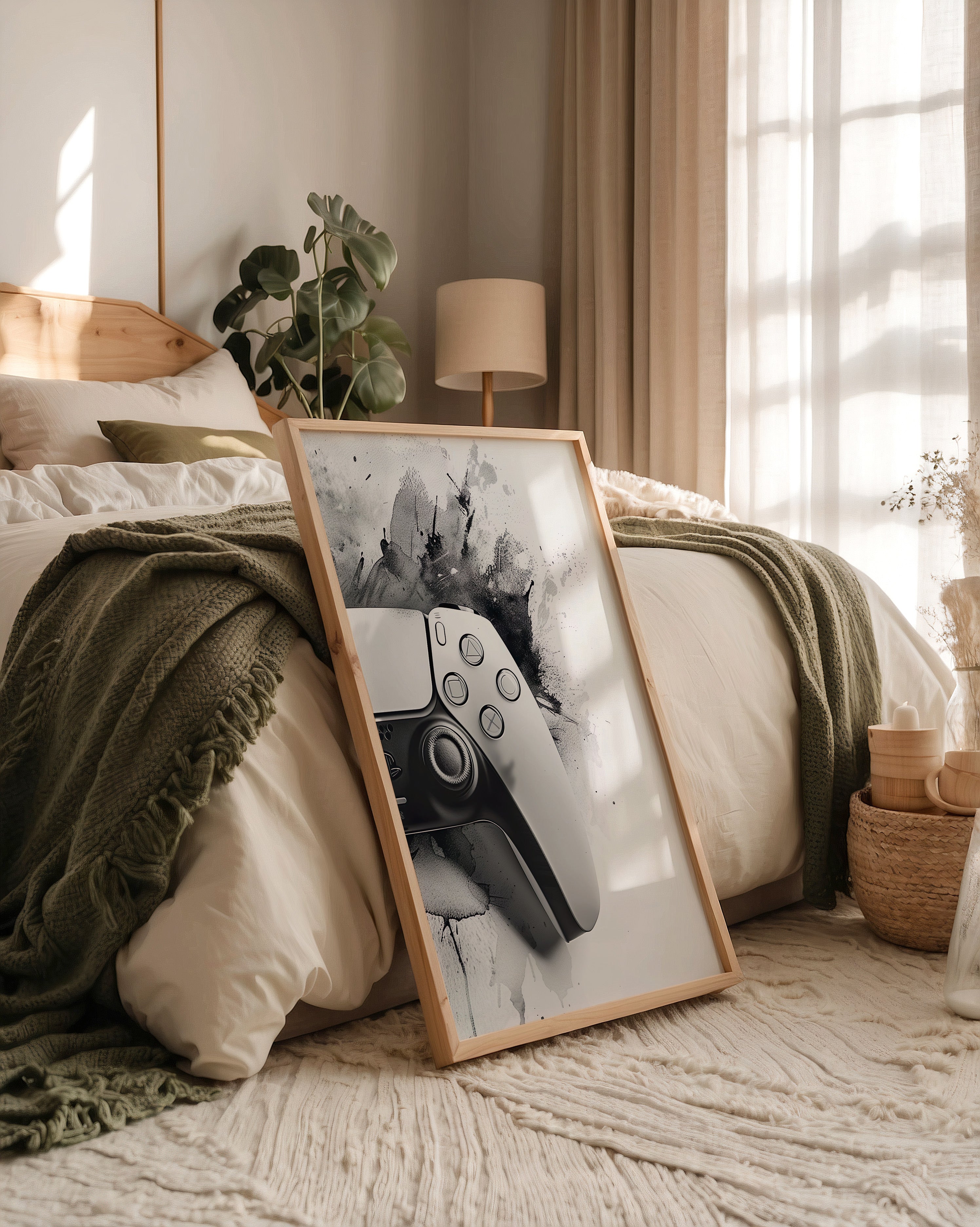 Spielcontroller Tinte Schwarzweiß