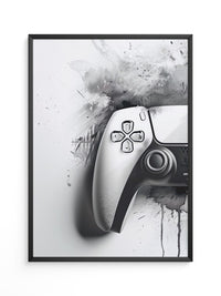 Gamepad Schwarz-Weiß Kunststil